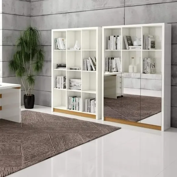 Estante Para Livros Em Nichos 120cmx183cm Clássico Dalla Wt