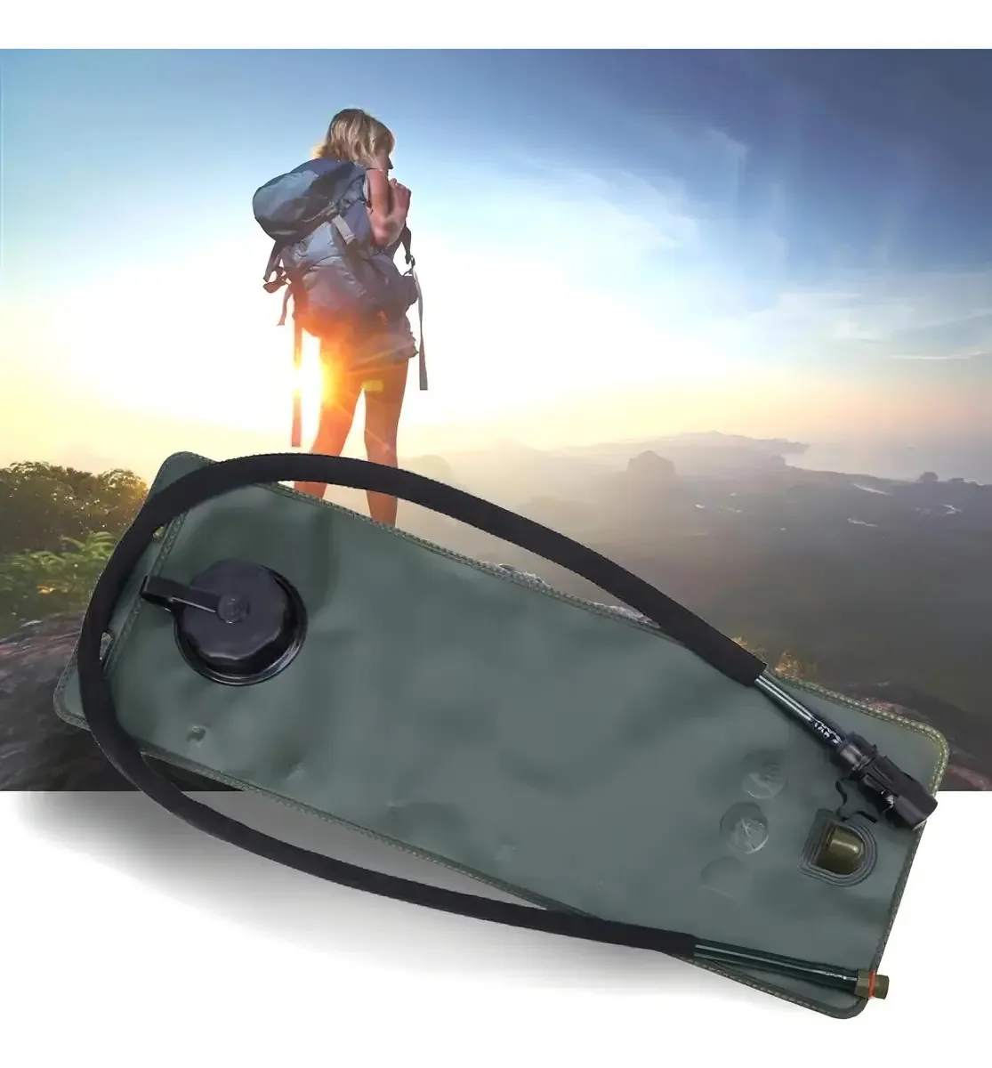 Camelbak Mochila Tática Hidratação 3 Litros Refil Água Verde