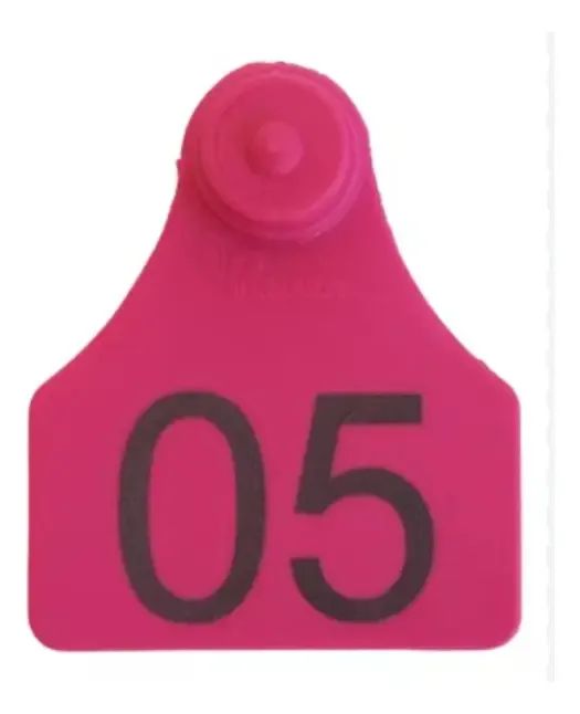 25 Brincos Numerados De Identificação P/ Bovinos - Pequeno Cor Rosa