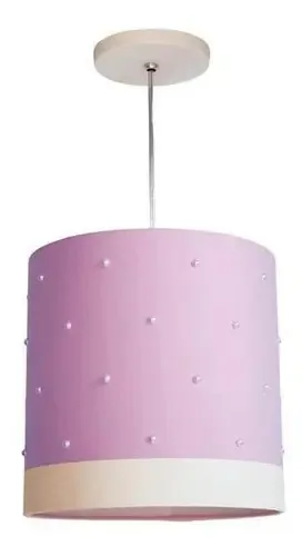 Lustre Pendente Infantil Pérolas - 25x25 Lilás