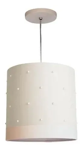 Lustre Pendente Infantil Pérolas - 25x25 Branco