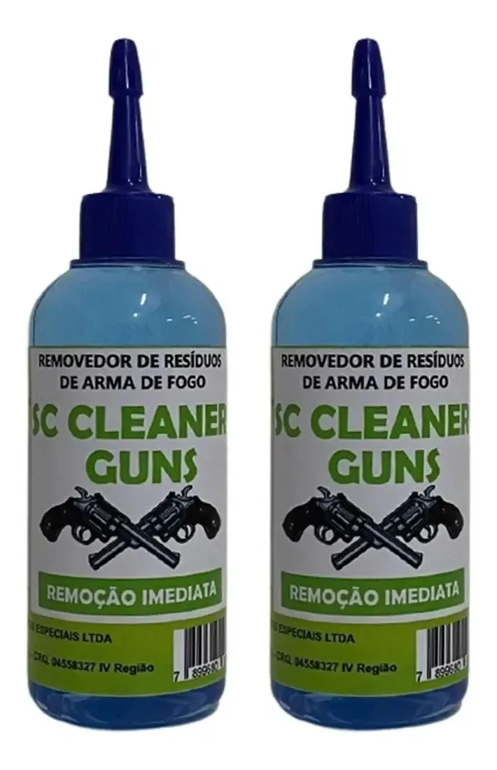2 Removedor De Chumbo Polvora Limpeza De Armas De Fogo 100ml