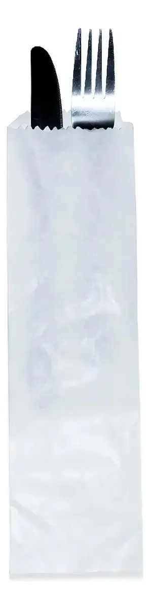 2000 Embalagens Sacos De Papel Para Talher Branco Liso