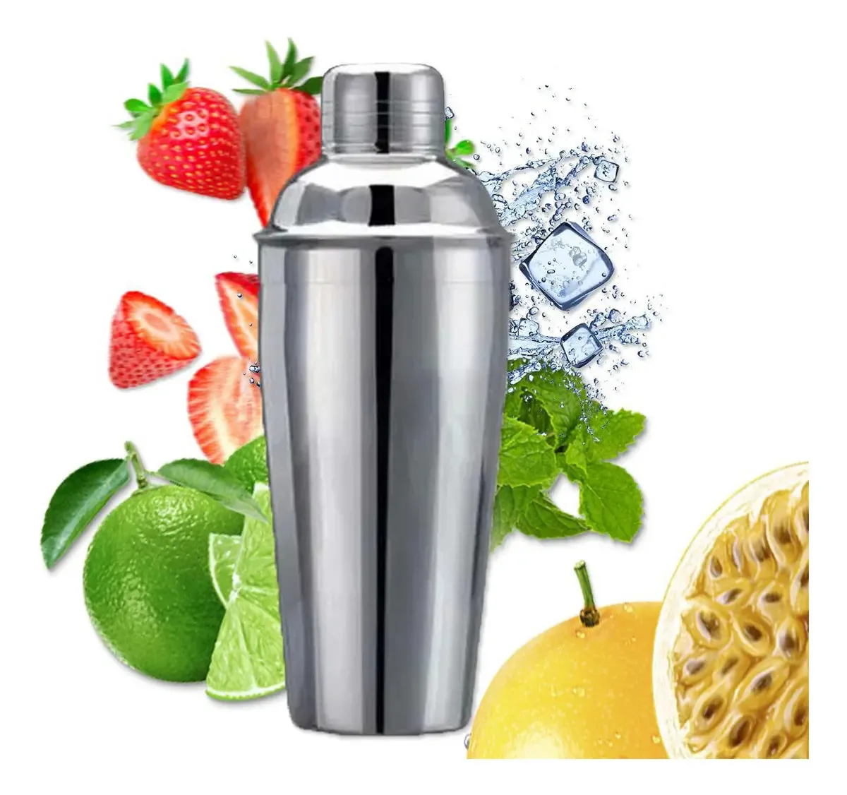 Coqueteleira Aço Inox Batidas Bartender Churrasqueiro