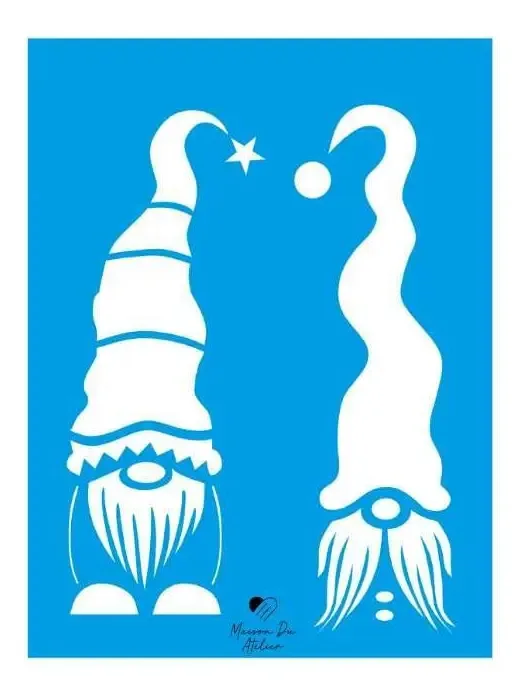 Stencil Omolde Vazado Gnomos 15x20cm