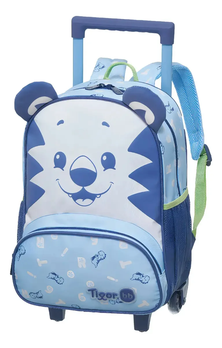 Mochila Carrinho Infantil Masculino Pacific Azul-claro Orelhas 3D