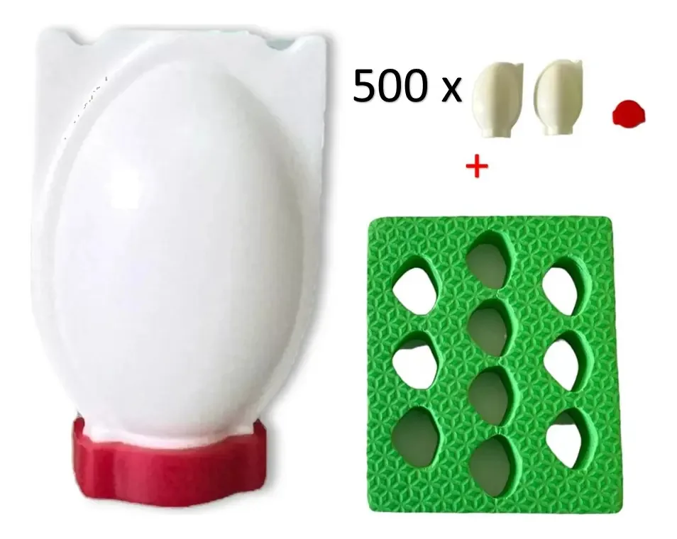 Kit Forma Blister Descartável P/ Óvulos Laboratorio 500 Unid Cor Vermelho