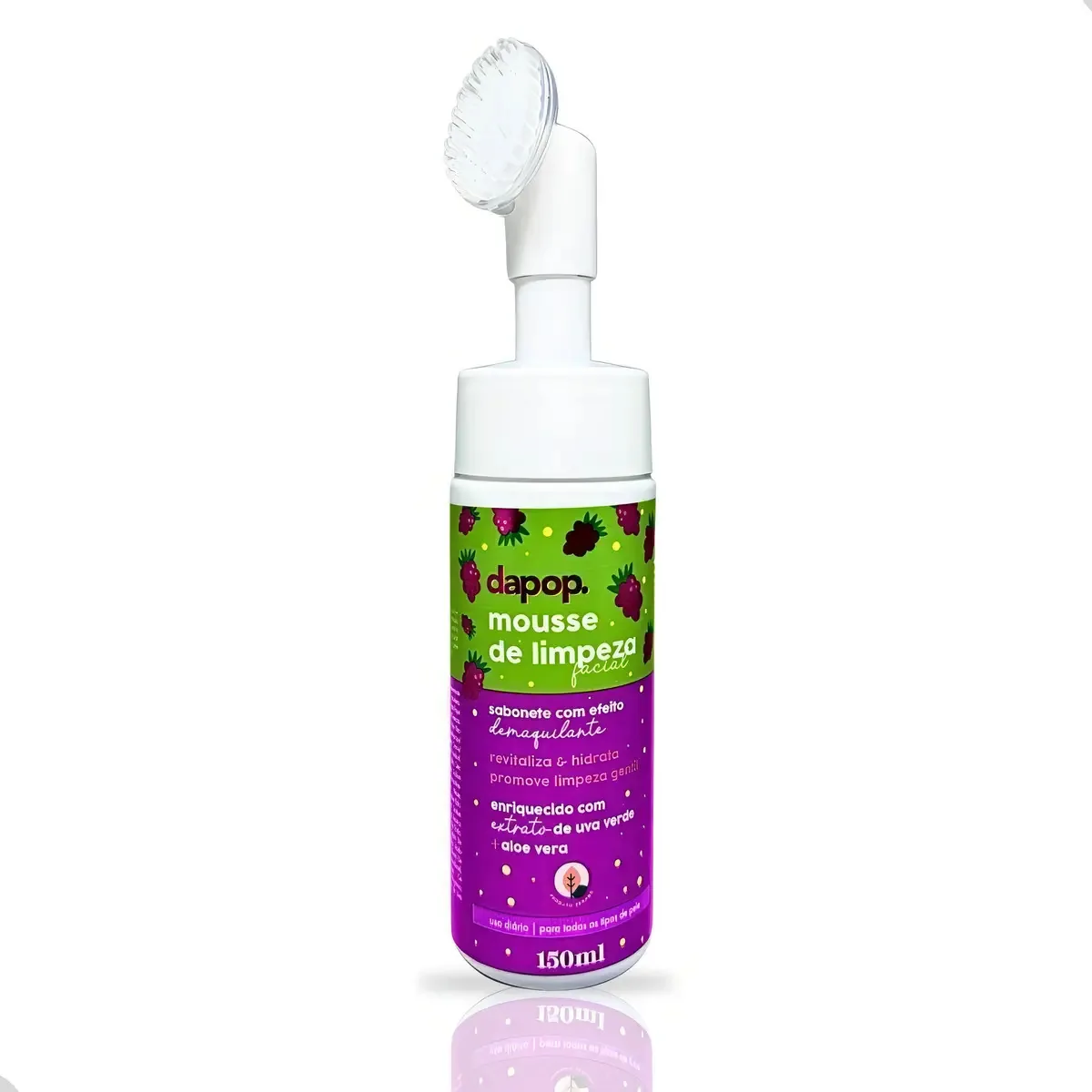 Mousse De Limpeza Facial Demaquilante Uva Verde Dapop150ml