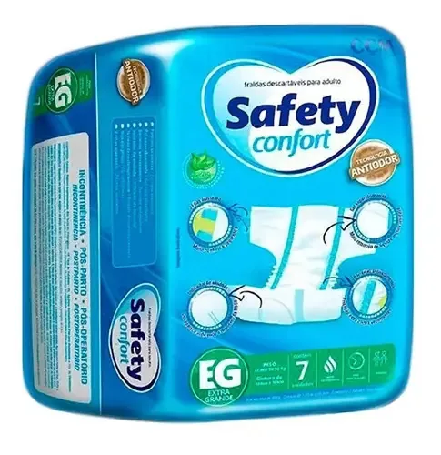 Fralda Geriatrica Safety Pacotinh Eg 1x7un