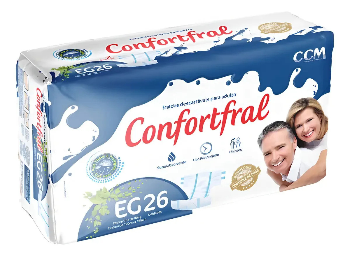 Fraldas para adultos descartáveis Confort EG26 Extra grande x 26 u