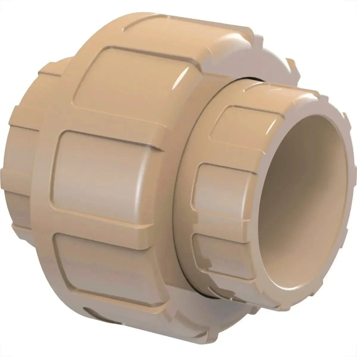 União Liso para Tubos Tigre de 25mm na Cor Marrom