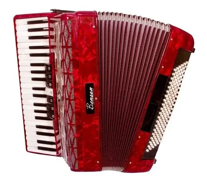 Acordeon 80 Baixos Benson Bac80-7prd Com 9 Registros
