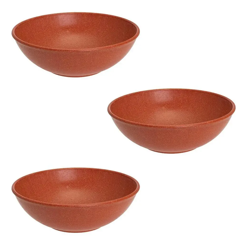 Conjunto De Tigelas Terracota 1 Litro - 3 Unidades