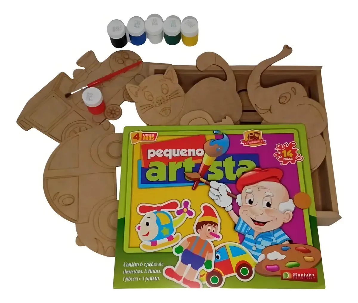Brinquedo Educativo Kit De Pintura Infantil Pequeno Artista