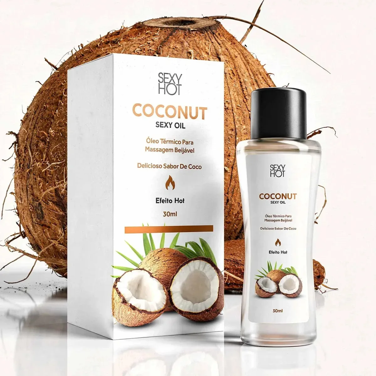 Gel Lubrificante Térmico Beijável Hot Para Sexo Oral Coconut