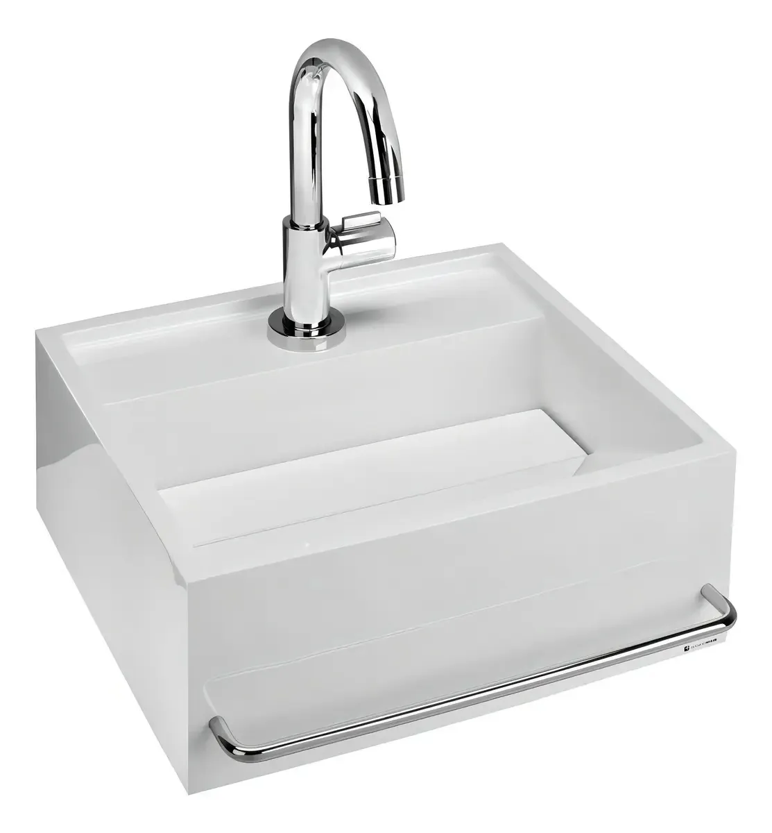 Lavatório Quadro 36 Cm Resina Branco