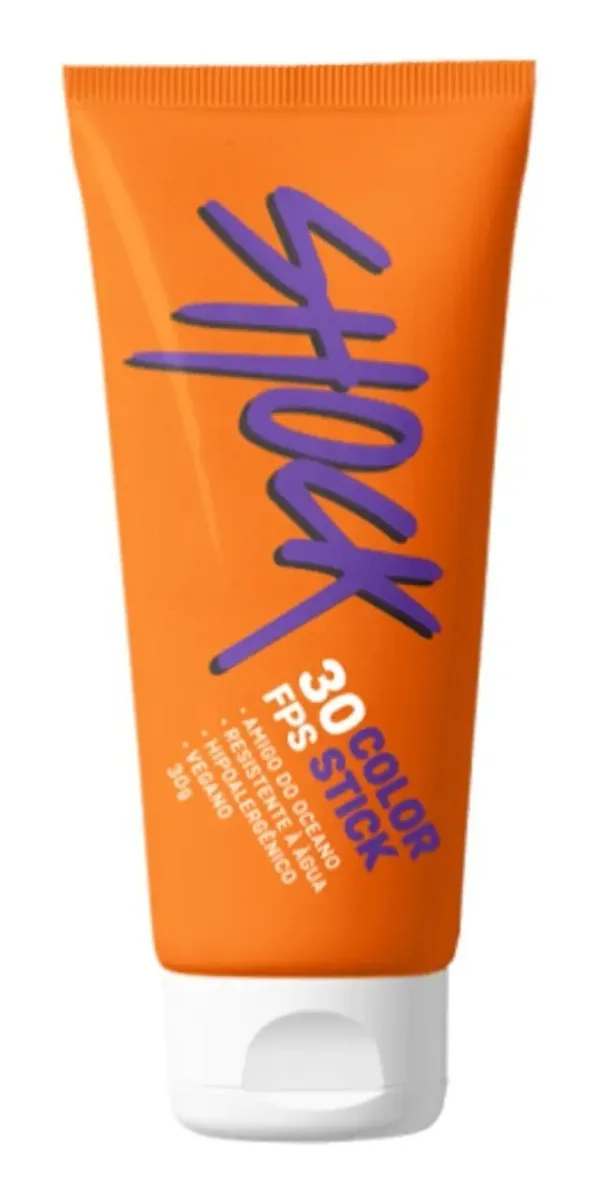 Protetor Solar Shock - Color Stick Laranja 30g