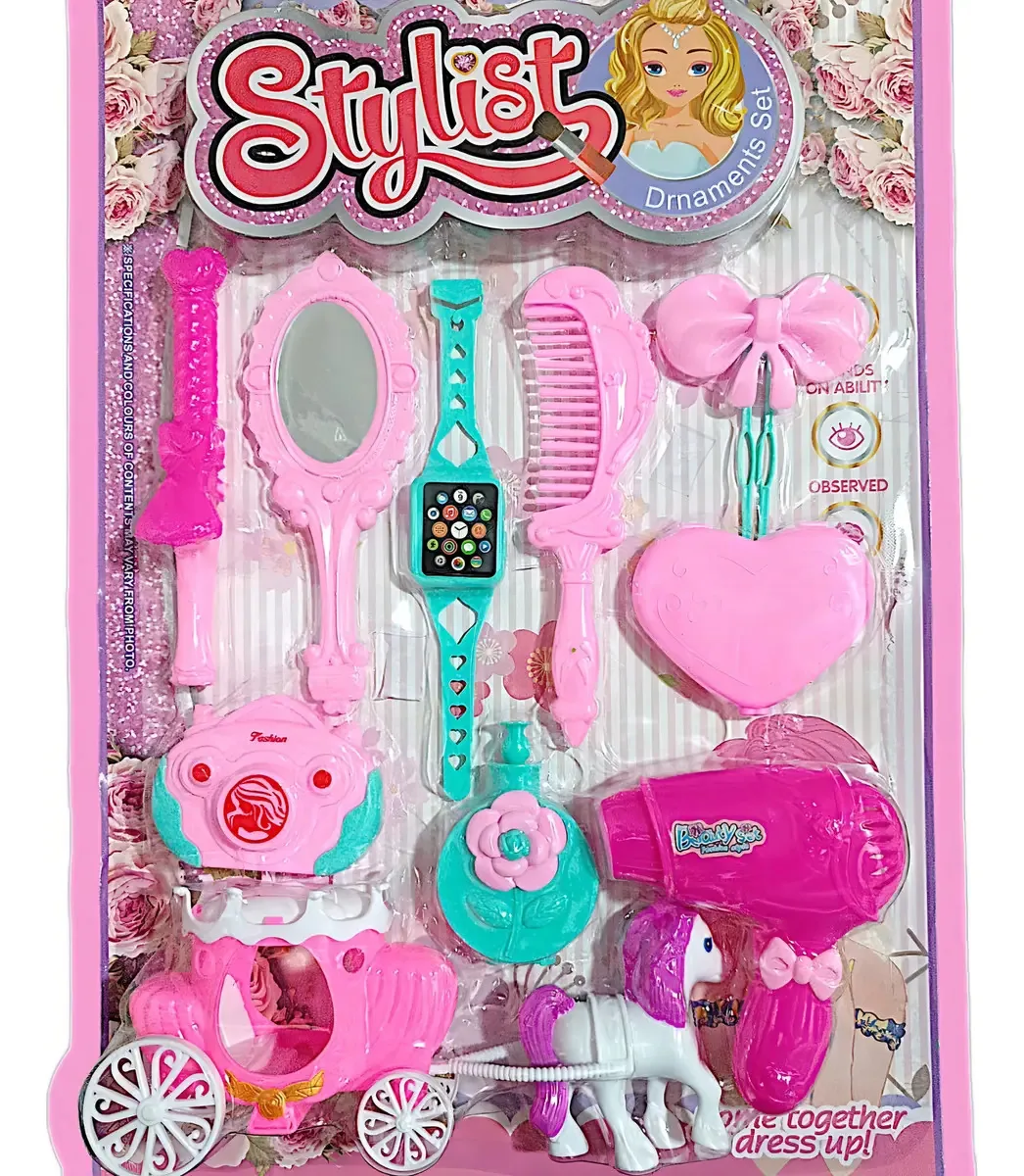 Kit Beleza Infantil Stylist Secador Baby Liss Faz De Conta