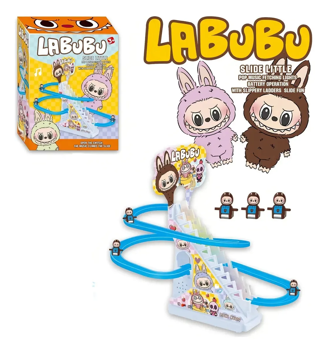 Brinquedo Gabizini Pista Labubu Good Pop Musical com Luz e Som