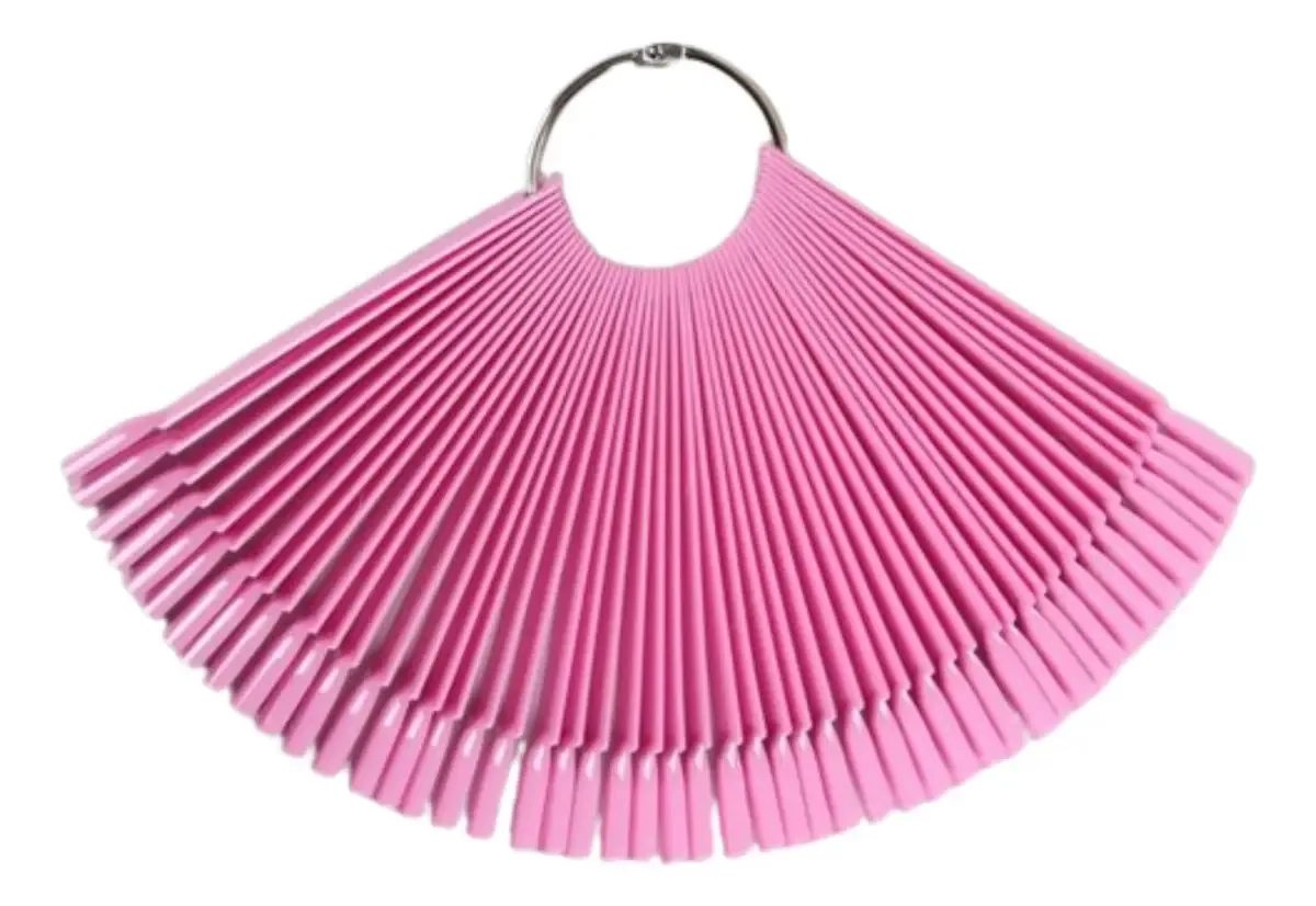 Kit De 50 Placas Display Unhas Postiça Mostruário /esmalte Cor Rosa
