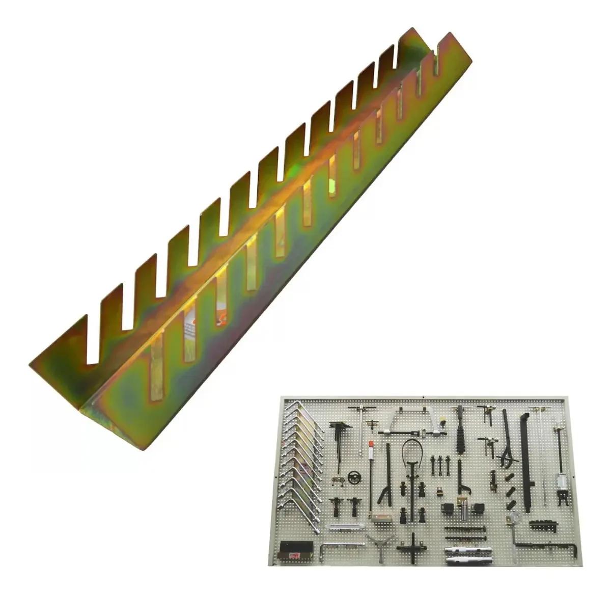 Suporte 12 Chaves De Boca Horizontal Painel Ferramentas Cr