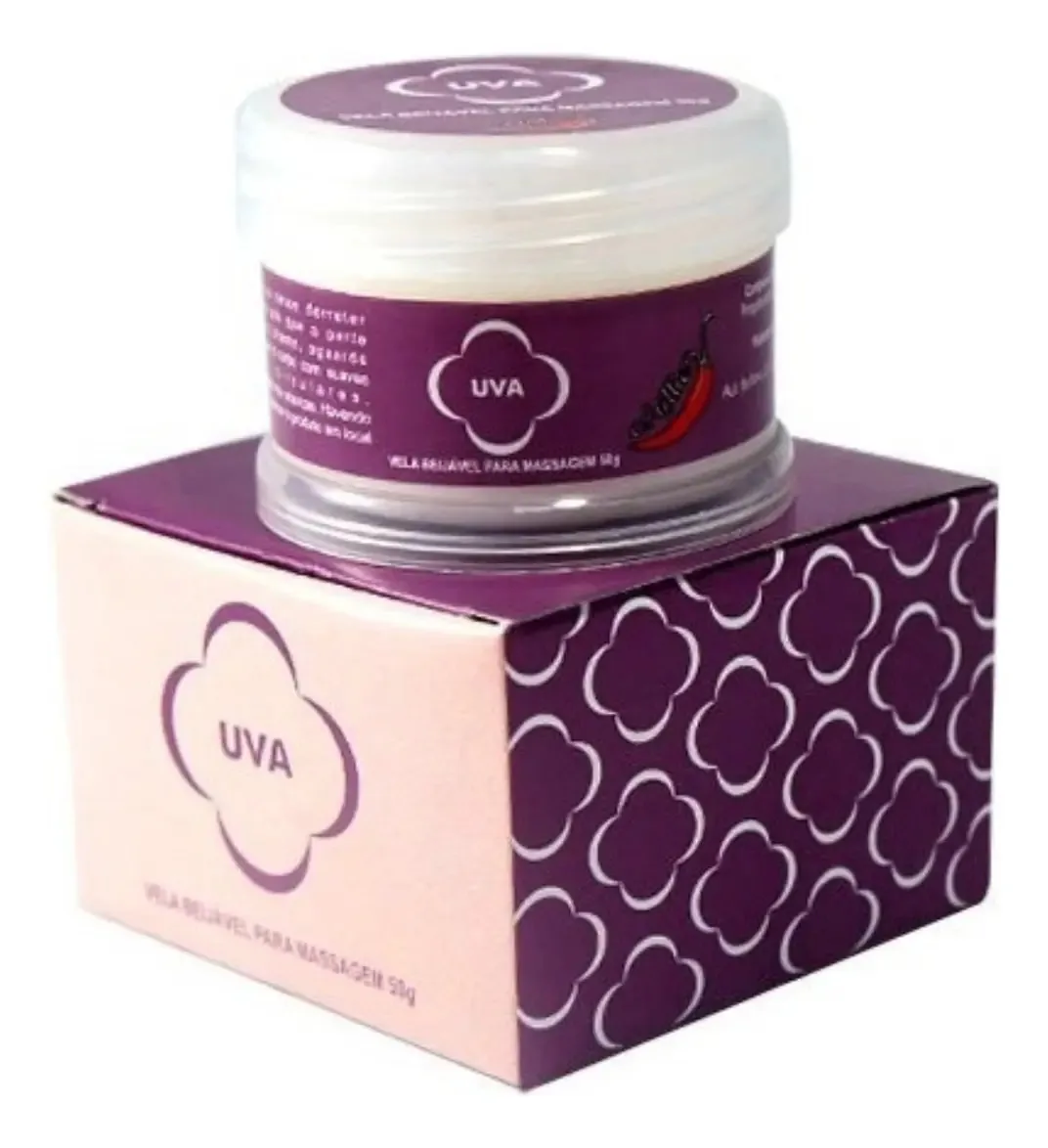 Vela Óleo Para Massagem Beijável Aromática Não Queima A Pele Fragrância Uva Tipo de embalagem Caixa