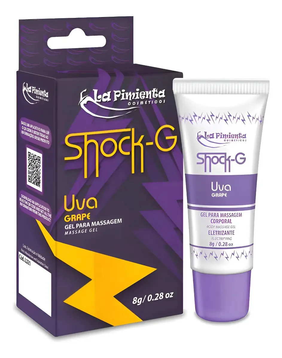 Lubrificante Shock G Bisnaga 8g - Uva