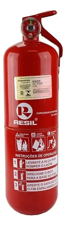 Extintor Automotivo Tradicional Resil Pó ABC 2kg Para Carros