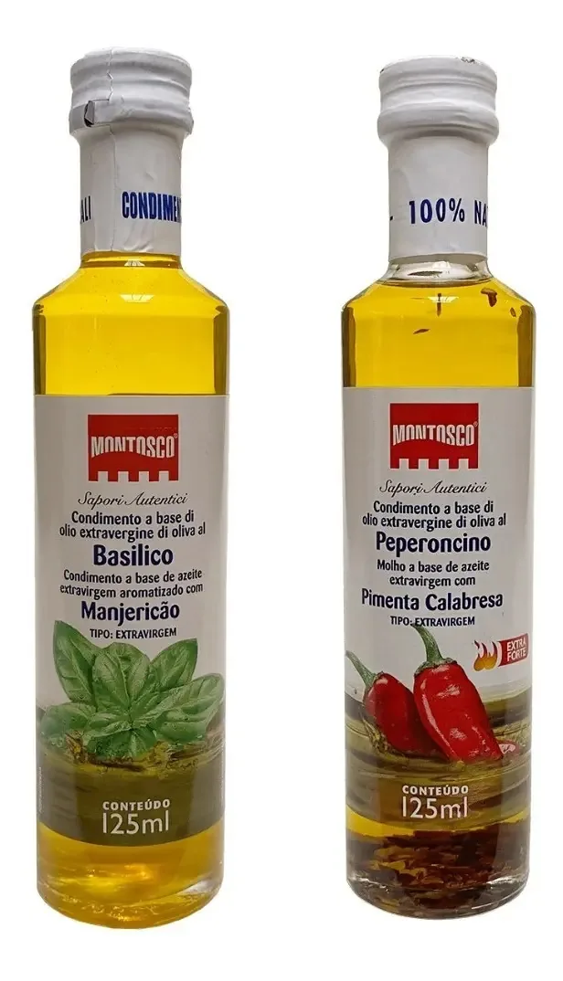 Combo Azeite Manjericão E Pimenta Calabresa Montosco