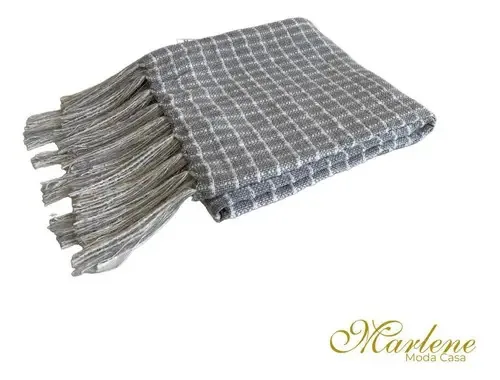 Manta Stella Cinza/cru 120x180cm