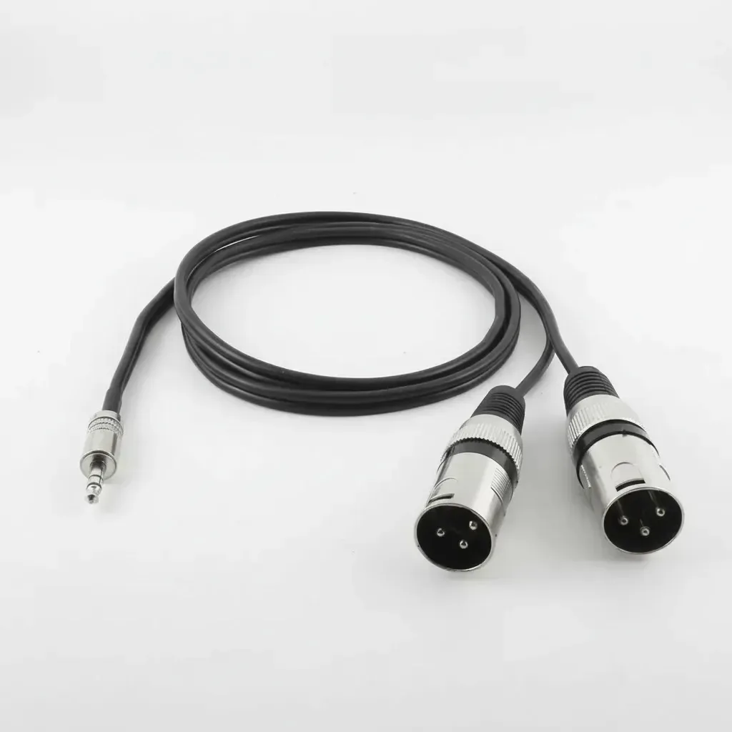Cabo Y P2 para 2 XLR Macho 2m Preto M & M Cabos para PC Mesa Som