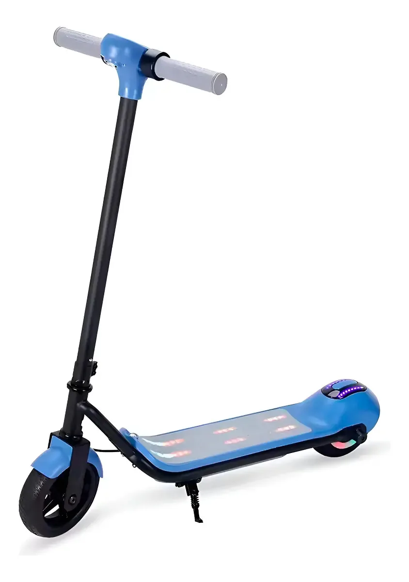 Patinete Kids Elétrico Bluetooth E Led Infantil Azul