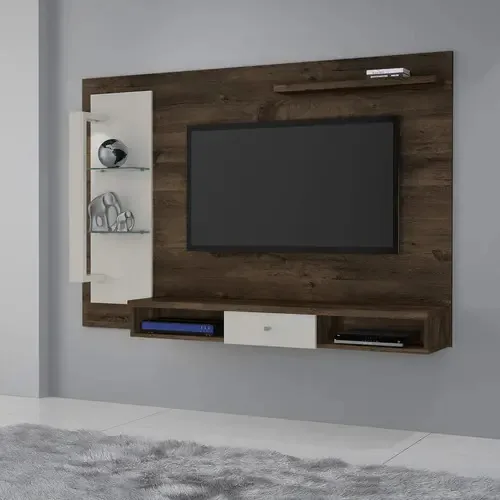 Painel Para Tv Até 50 Polegadas Cromo Jcm Móveis Dewt