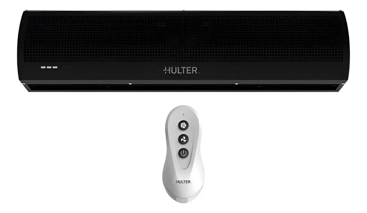 Cortina De Ar Hulter 100 Cm Com Controle Preta -