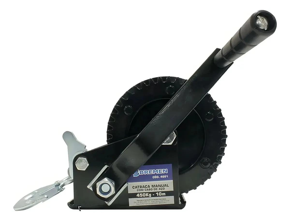 Guincho Catraca Manual 450kg Cabo Aço 10m Bremen - 4661