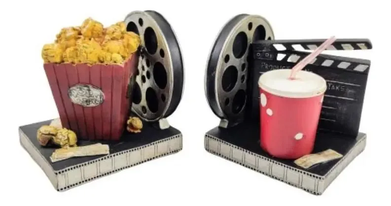 Enfeite Suporte Porta Livros Cinema 13x23x11cm Decoração