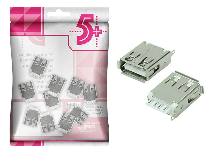 Kit 10 Conectores USB Fêmea para Placa Mãe