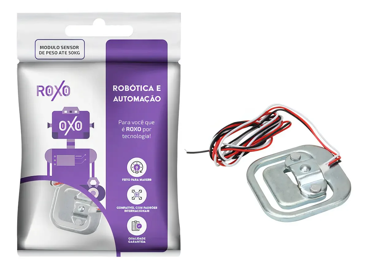 Sensor de Peso 50kg Roxo 010-0152RX Meia Ponte para Automação