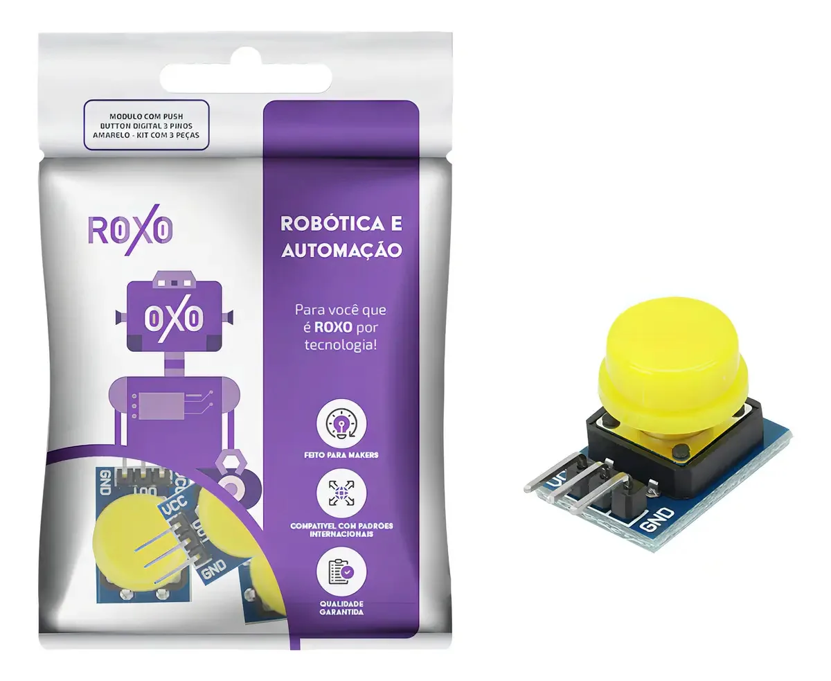 Módulo Com Push Button Digital - Roxo