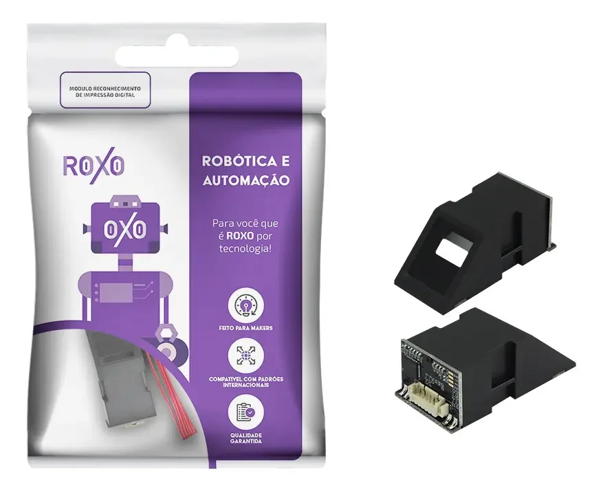 Sensor Biométrico Impressão Digital Roxo 500dpi USB Modelo 010-0247RX