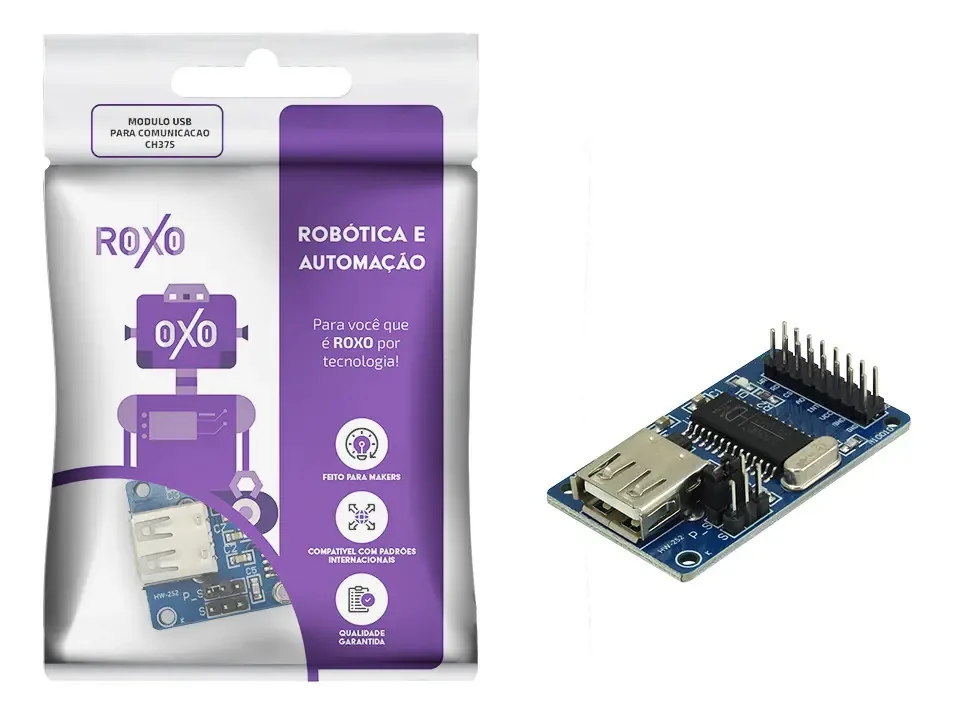 Módulo Ch375 Usb Para Comunicação - Roxo