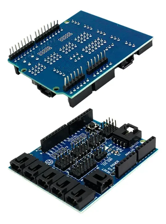 Módulo Sensor Shield V4.0 Roxo com 6 Entradas Analógicas para Robótica