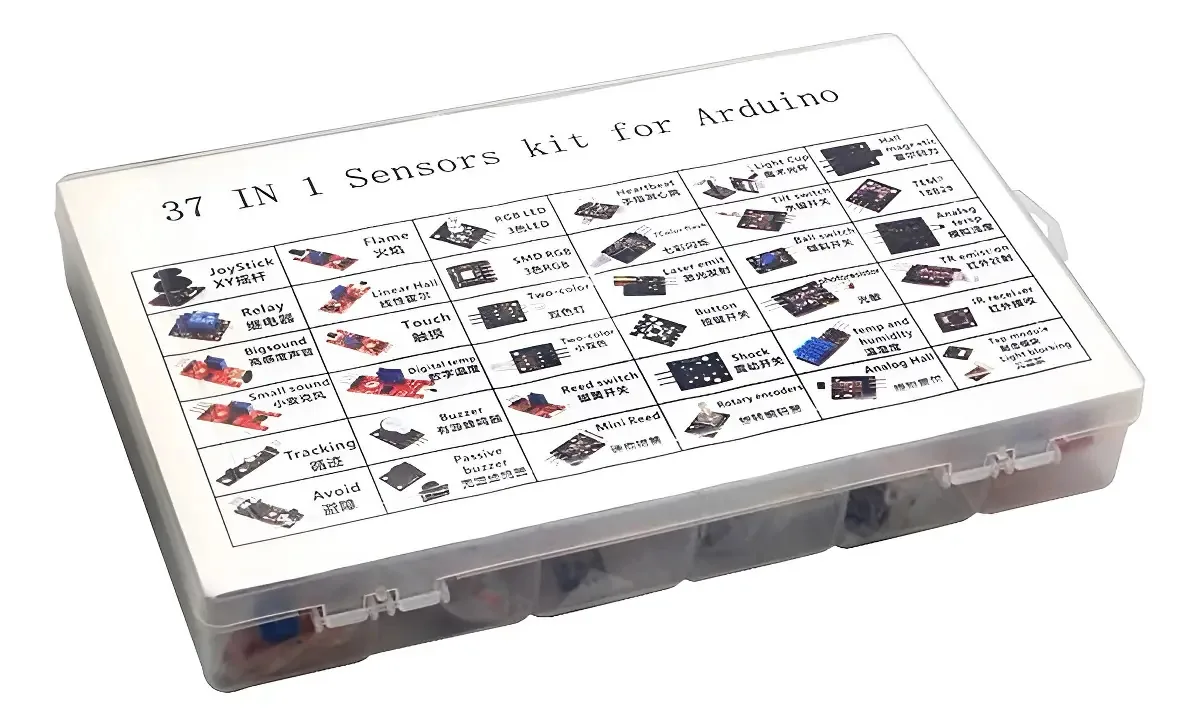 Kit 37 Módulos Sensores para Arduino Robótica Automação IoT