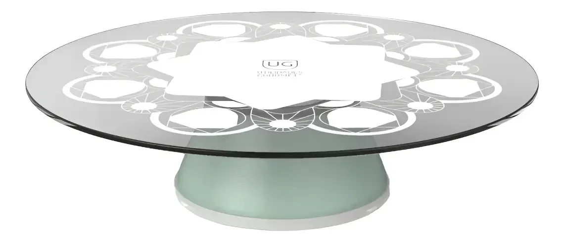 Suporte de mesa giratória para bolos de confeitaria, cor verde