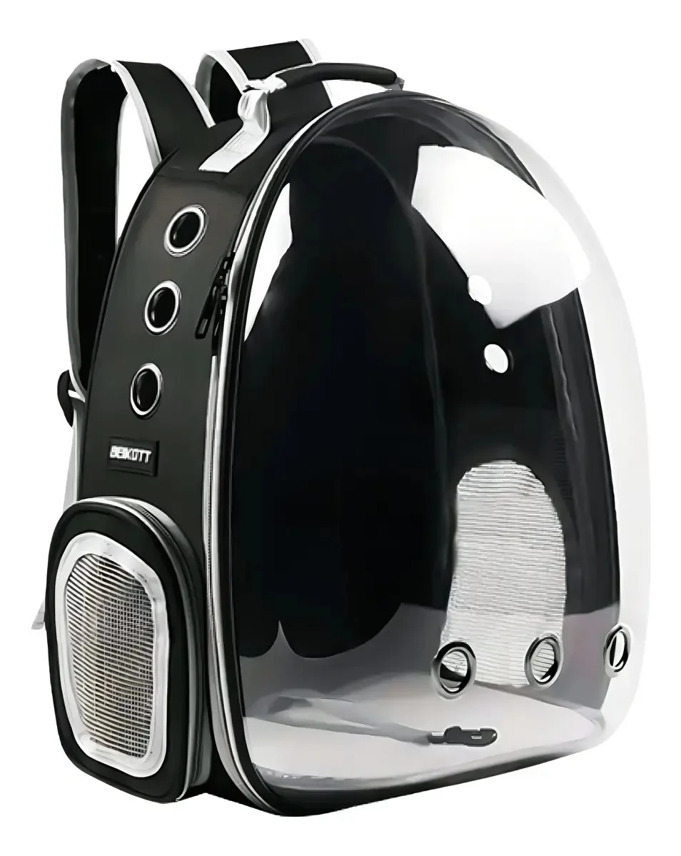 Mochila Para Carregar Cachorro E Gato Confortavel Preto