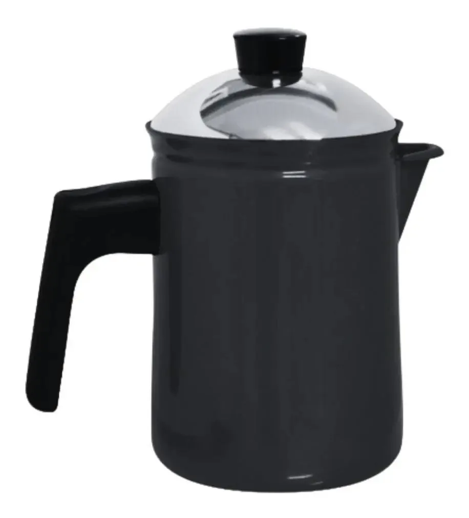 Leiteira Esmaltada Grande 1,1l Preta
