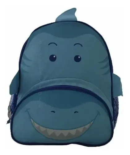 Mochila Escolar Infantil Pets Tubarão Fofinho Bichinhos Cor Azul