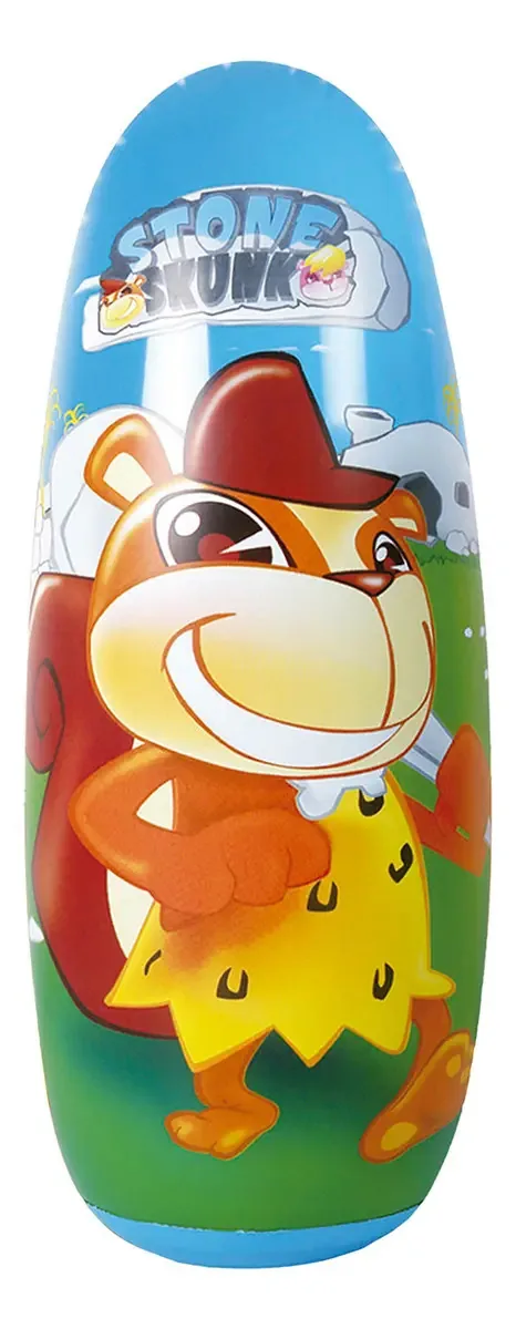 Boneco Inflável João Bobo Teimoso Stone Stunk 87cm Brinquedo Cor Azul-celeste Ecommerce