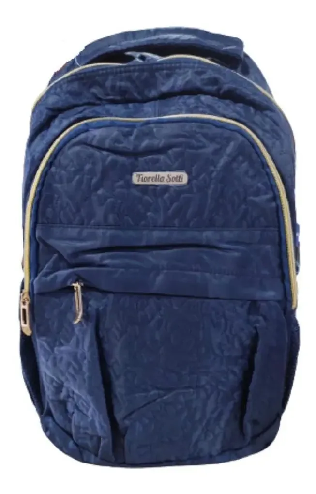 Mochila Escolar Juvenil Costas Reforçada Azul