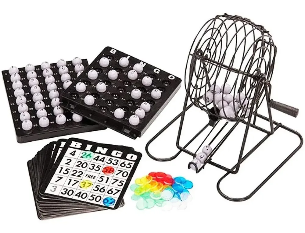 Jogo Bingo 244 Peças C/ Roleta E Fichas Completo